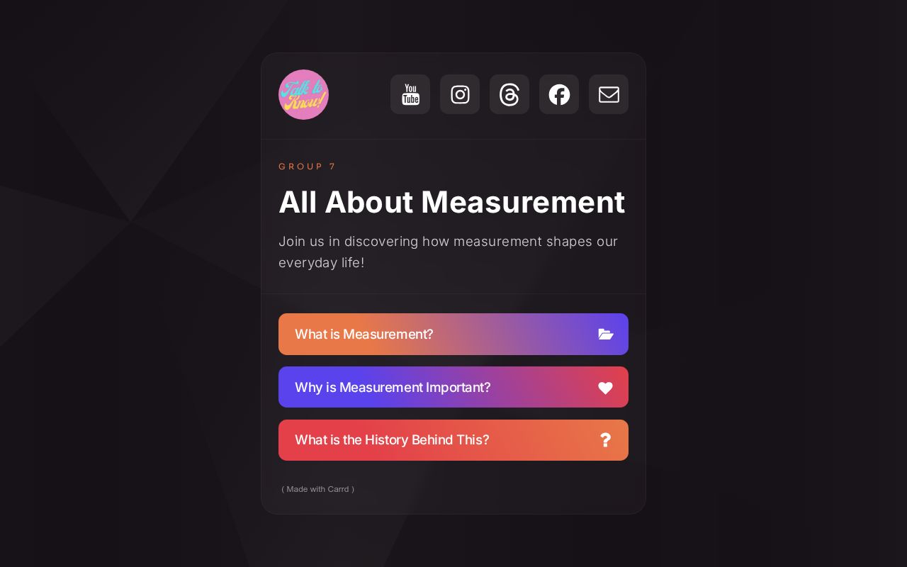 Carrd profile picture for @measurement